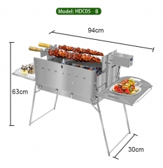 Кипрский BBQ: Портативный легкий вращающийся гриль для кемпинга на открытом воздухе