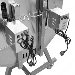 Двойное расположение барбекю вертел жаровня двух вертел гриль газовый и угольный свиной жаровня двух вертел