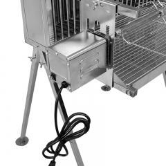 Вертел из нержавеющей стали Двойной вертикальный гриль-барбекю с двумя вертелами